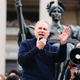 Jay Inslee addressing climate strikers at Columbia University last month.